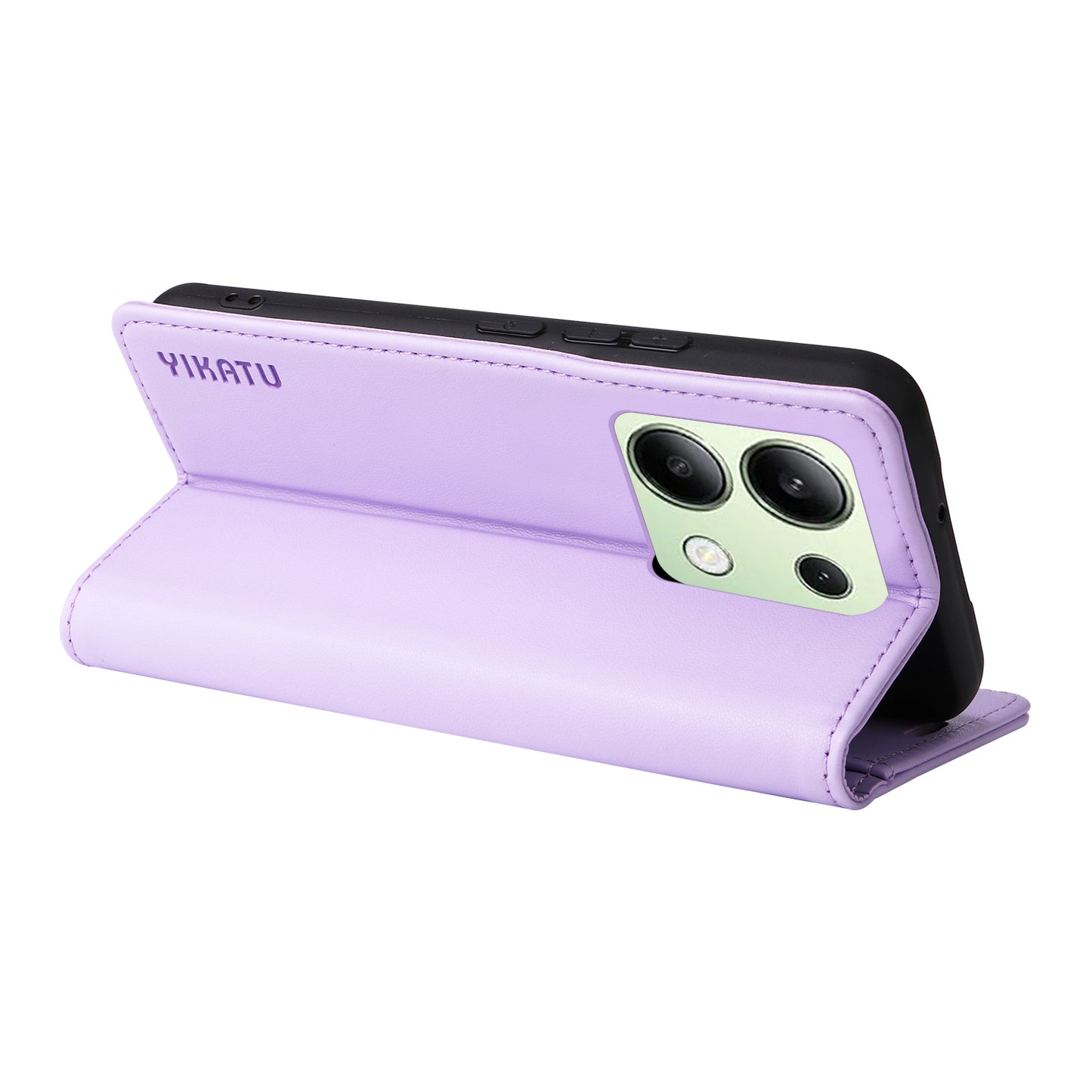 YIKATU YK-001 For Xiaomi Redmi Note 13 4G Case Wallet Phone Cover Magnetic Closing - Light Purple