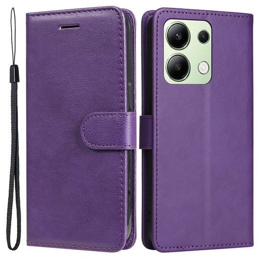 KT Leather Series-2 for Xiaomi Redmi Note 13 4G Leather Case Solid Color Phone Cover - Purple