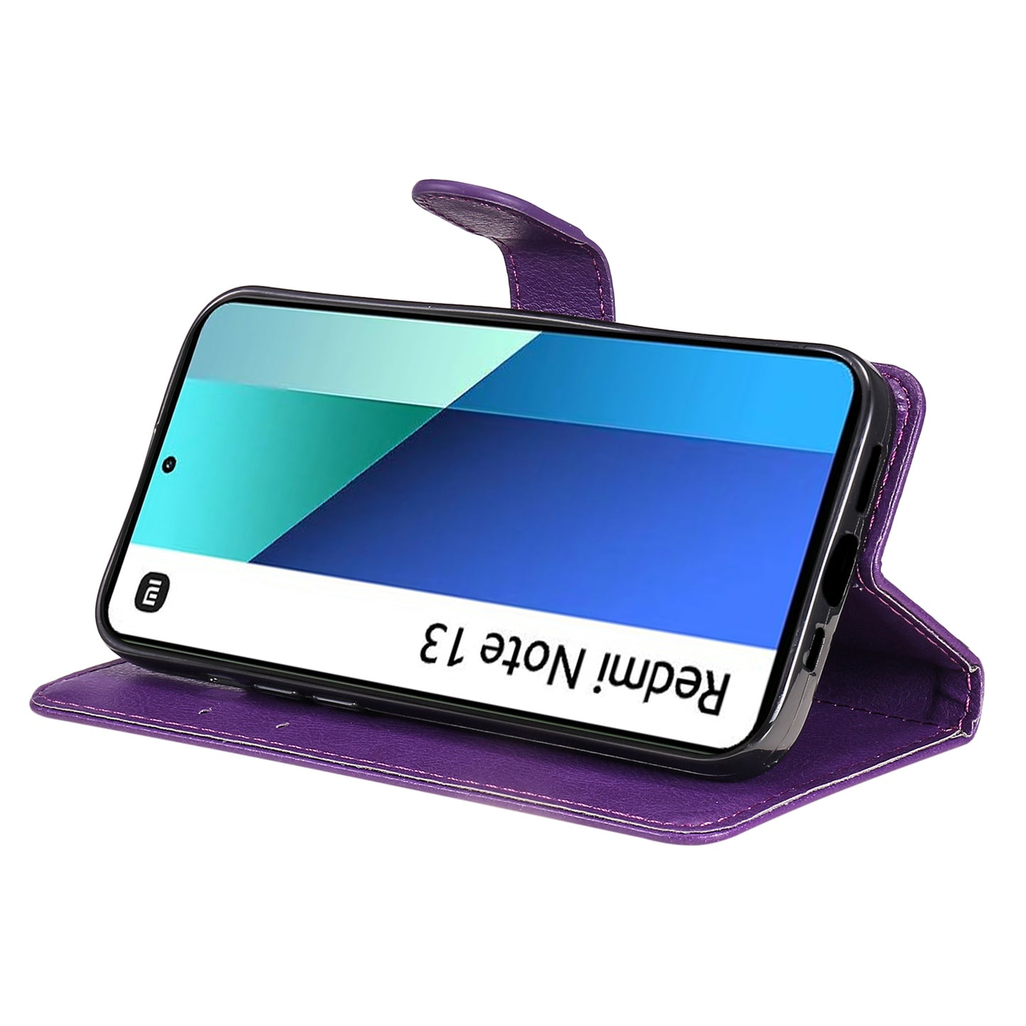 KT Leather Series-2 for Xiaomi Redmi Note 13 4G Leather Case Solid Color Phone Cover - Purple