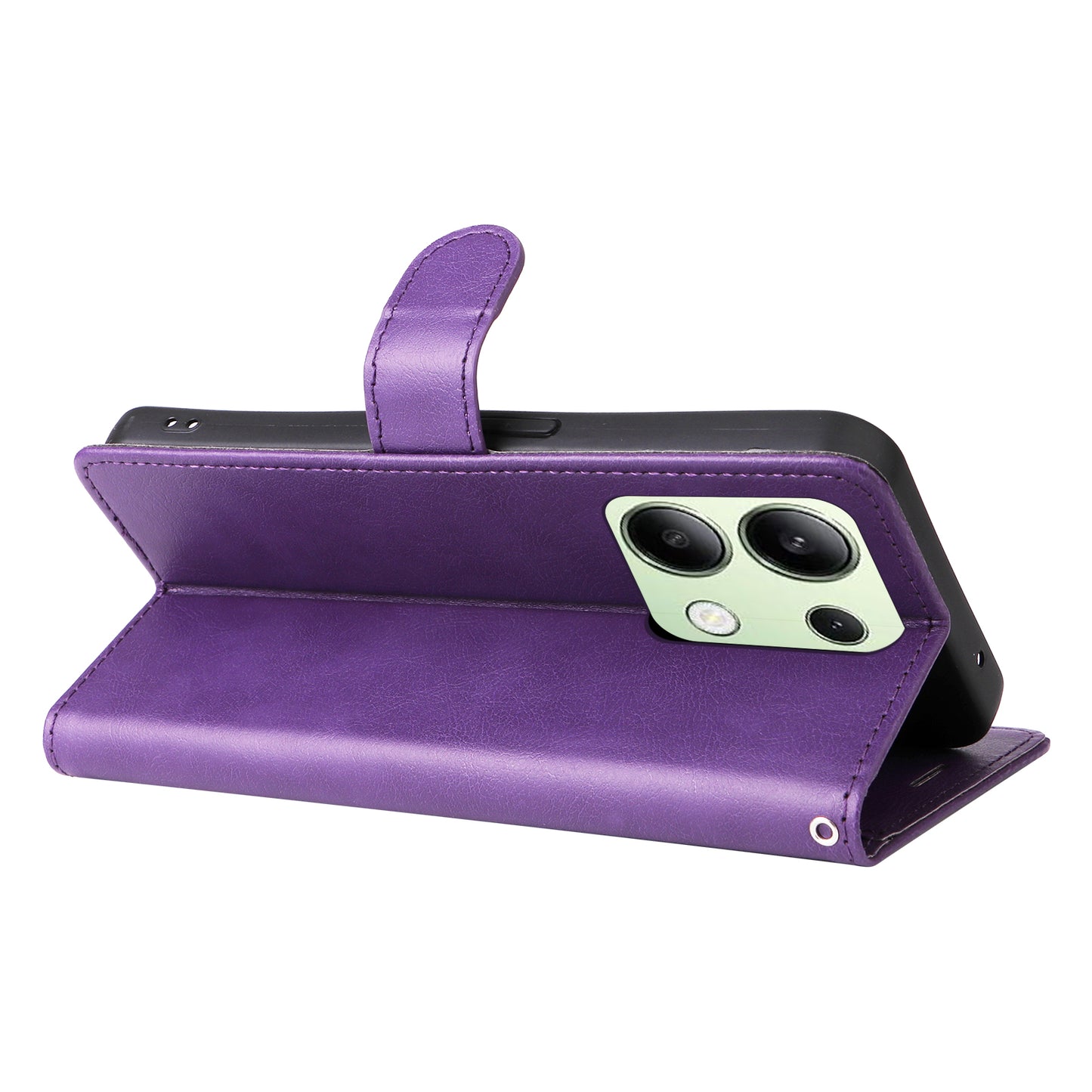 KT Leather Series-2 for Xiaomi Redmi Note 13 4G Leather Case Solid Color Phone Cover - Purple