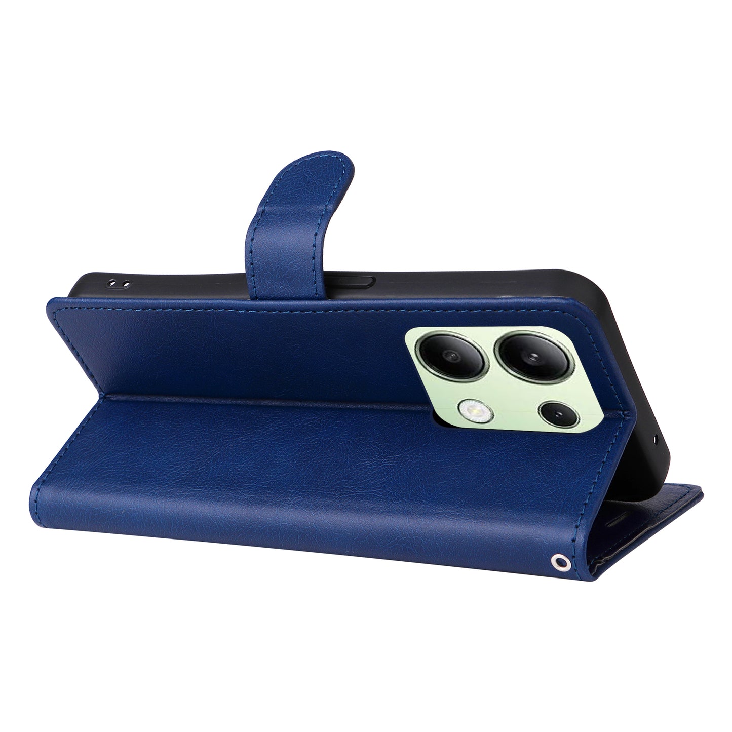 KT Leather Series-2 for Xiaomi Redmi Note 13 4G Leather Case Solid Color Phone Cover - Blue