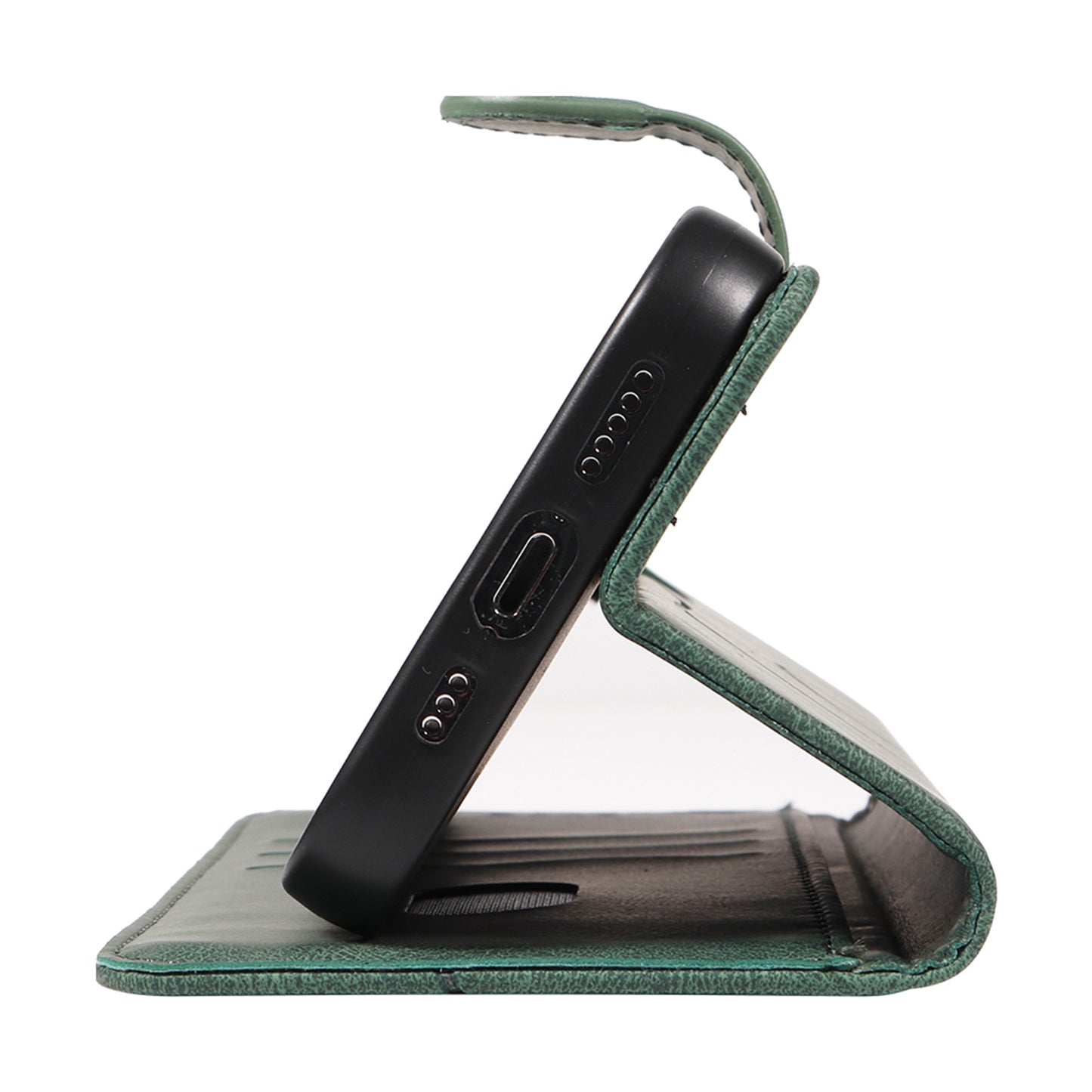 For Xiaomi Redmi Note 13 4G Case Leather Phone Cover with Wallet Card Slots - Green
