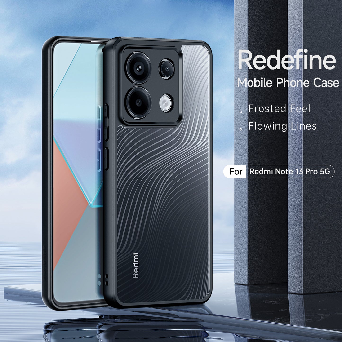 DUX DUCIS Aimo Series For Xiaomi Redmi Note 13 Pro 5G / Poco X6 5G Case Anti-Scratch Cover (REACH Certification) - Black