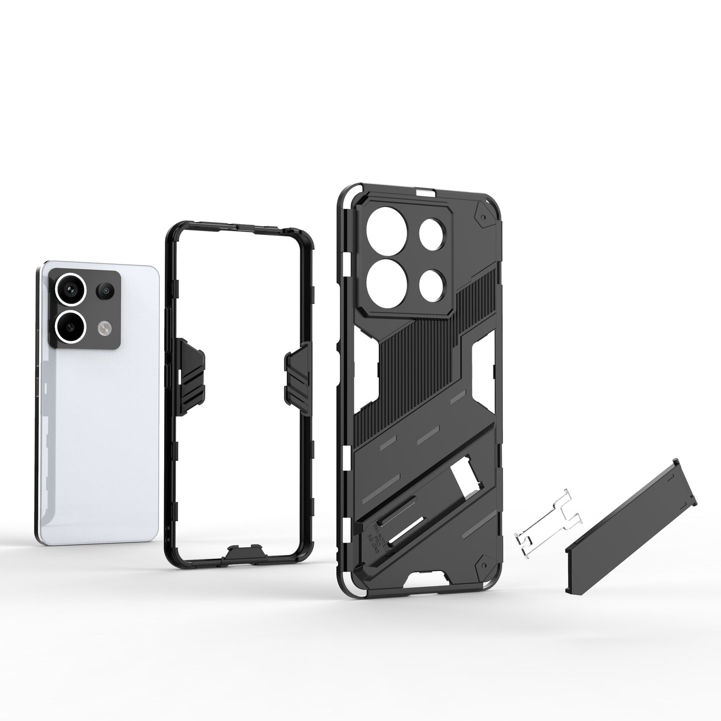 For Xiaomi Redmi Note 13 Pro 5G / Poco X6 5G Kickstand Case TPU + PC Phone Back Cover - Green