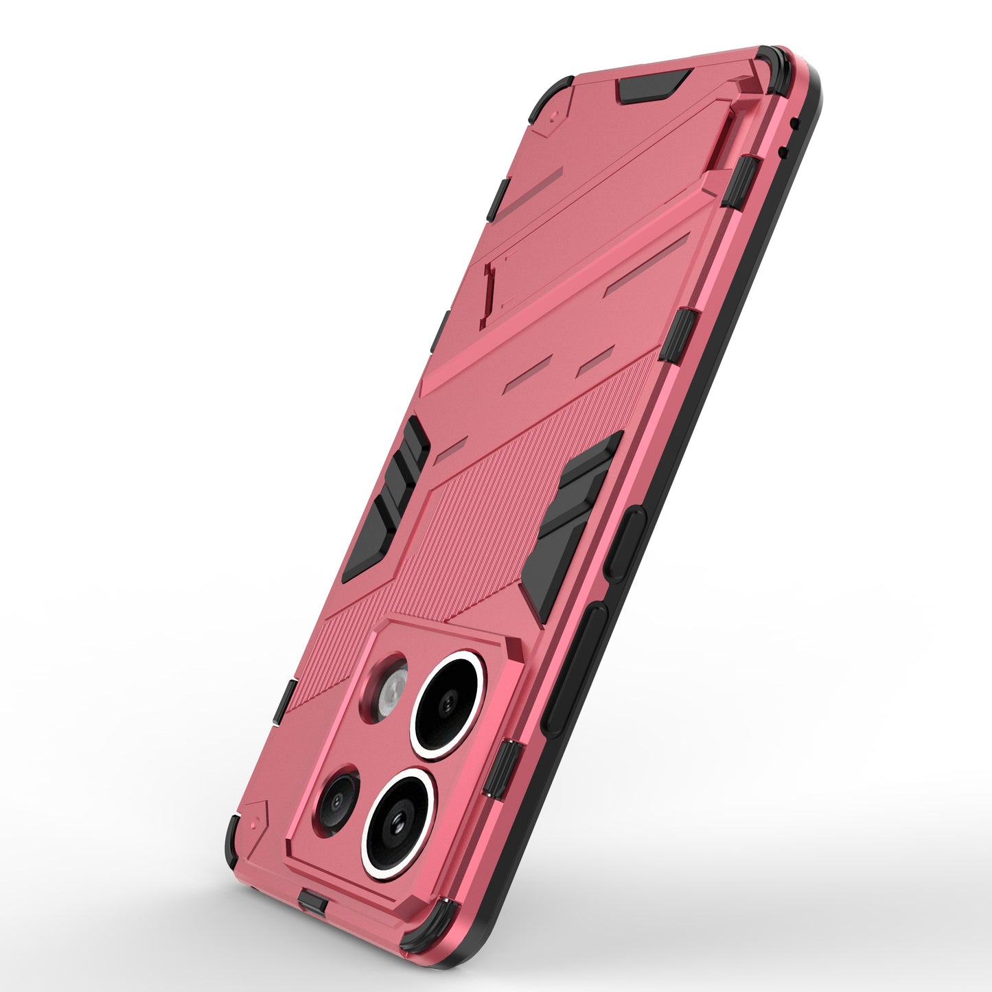 For Xiaomi Redmi Note 13 Pro 5G / Poco X6 5G Kickstand Case TPU + PC Phone Back Cover - Rose