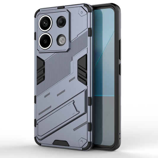 For Xiaomi Redmi Note 13 Pro 5G / Poco X6 5G Kickstand Case TPU + PC Phone Back Cover - Dark Blue