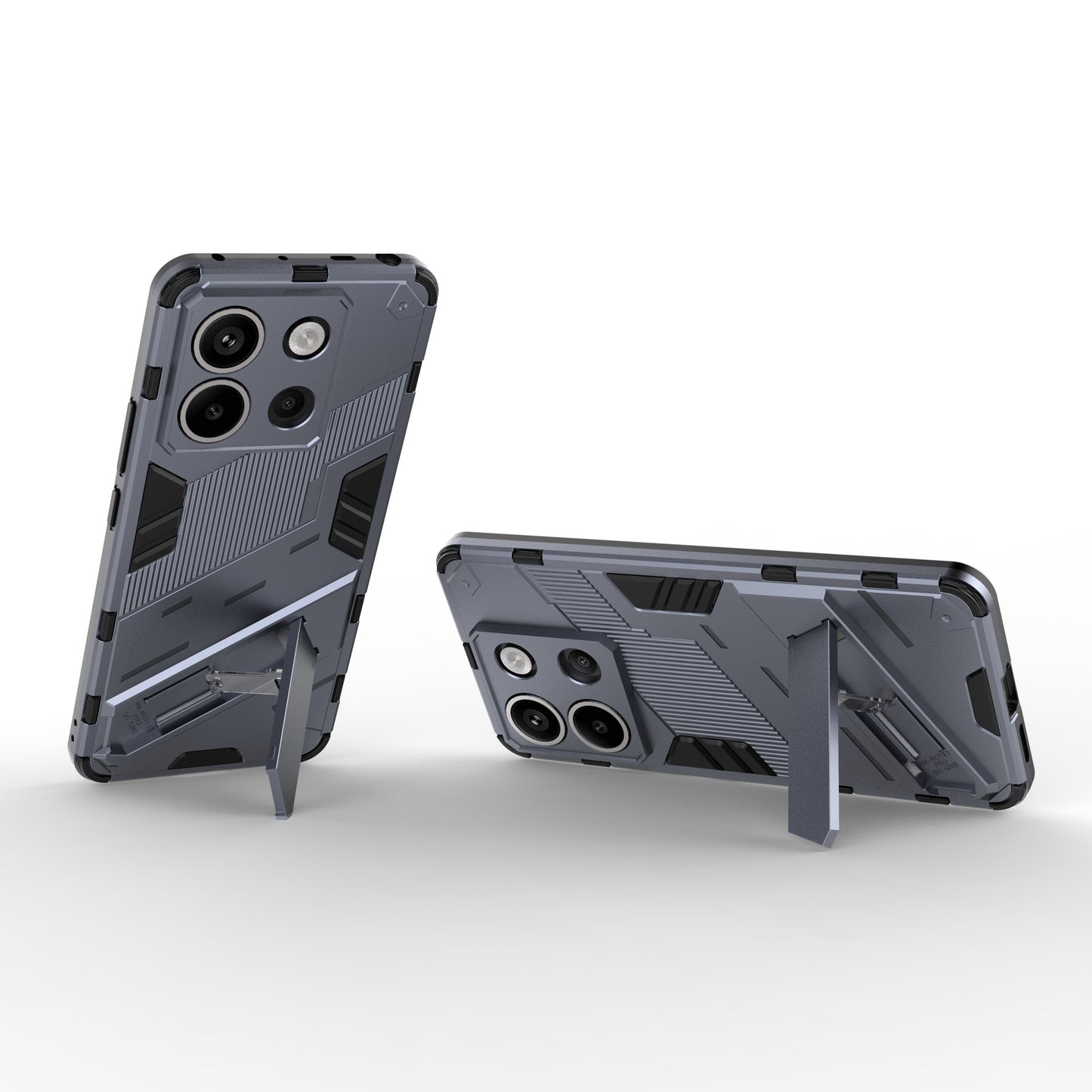 For Xiaomi Redmi Note 13 Pro 5G / Poco X6 5G Kickstand Case TPU + PC Phone Back Cover - Dark Blue