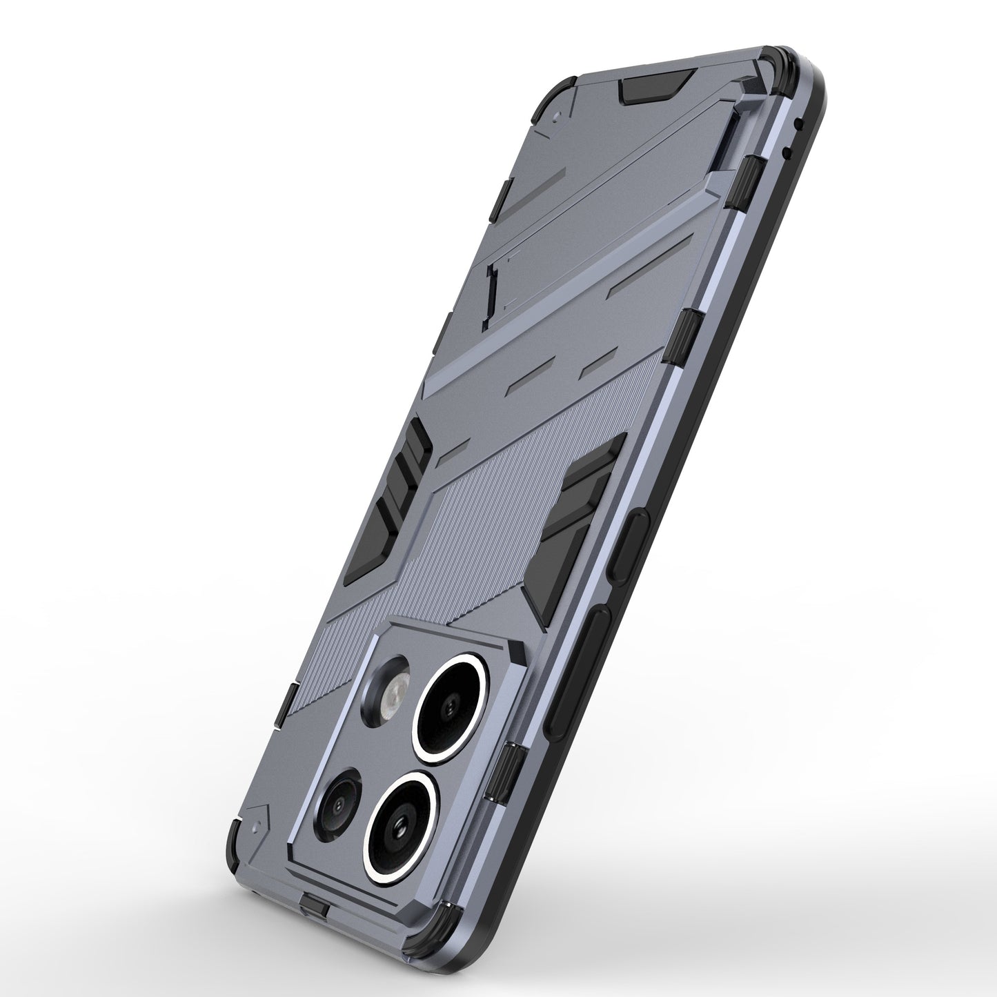 For Xiaomi Redmi Note 13 Pro 5G / Poco X6 5G Kickstand Case TPU + PC Phone Back Cover - Dark Blue