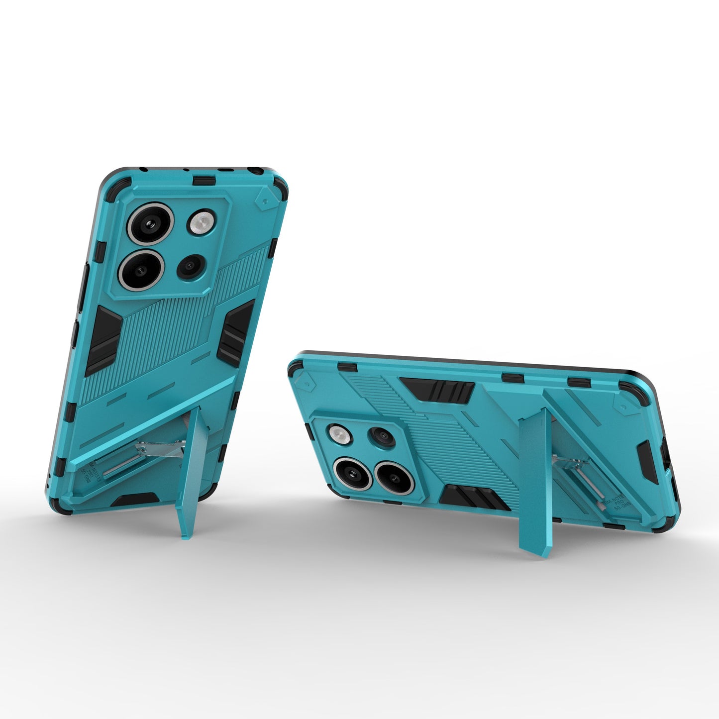 For Xiaomi Redmi Note 13 Pro 5G / Poco X6 5G Kickstand Case TPU + PC Phone Back Cover - Baby Blue