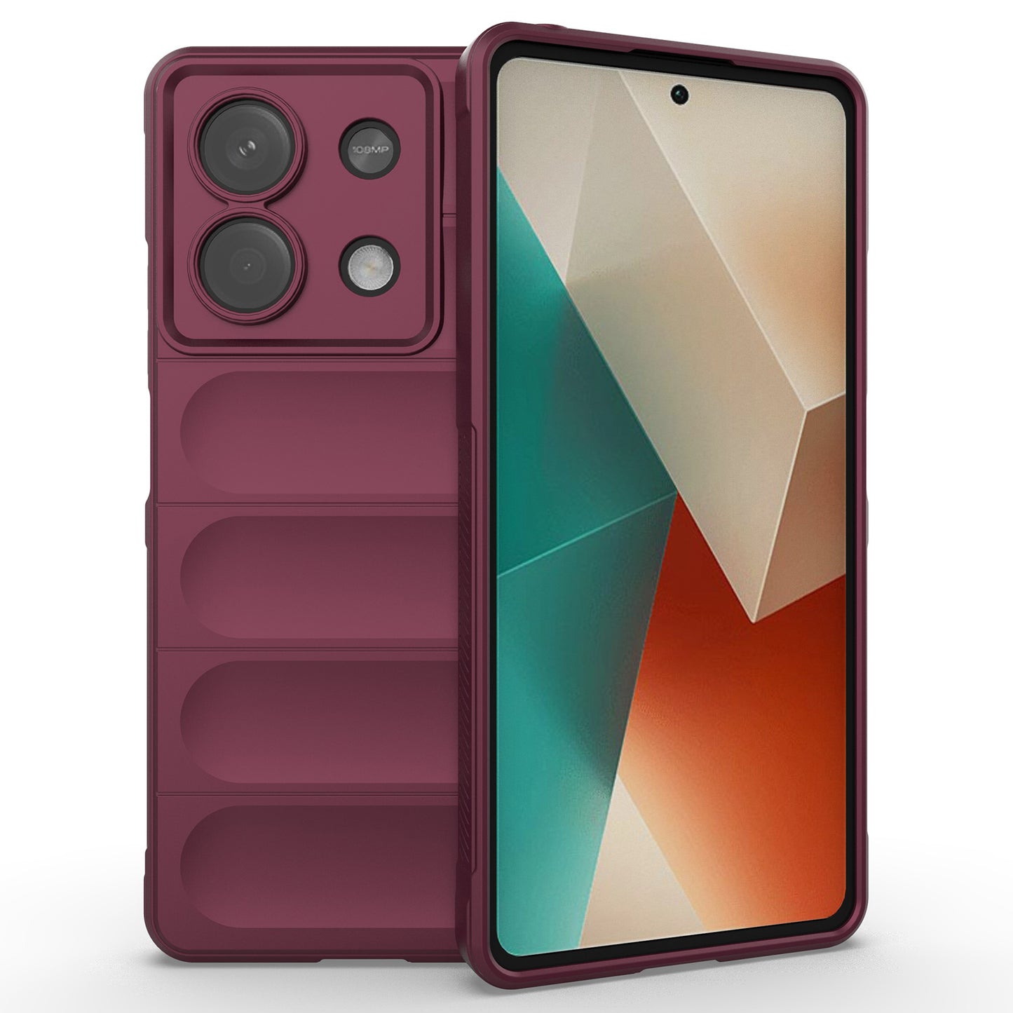 For Xiaomi Redmi Note 13 5G / Note 13 5G (China) Case Soft TPU Protective Phone Cover - Wine Red