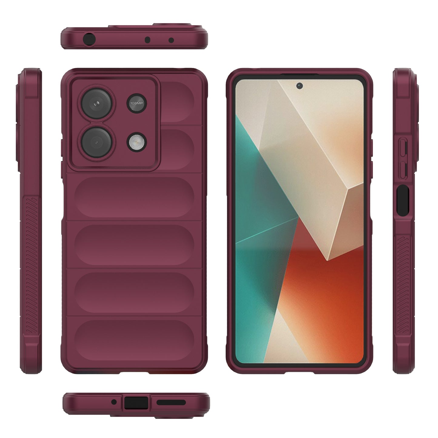 For Xiaomi Redmi Note 13 5G / Note 13 5G (China) Case Soft TPU Protective Phone Cover - Wine Red