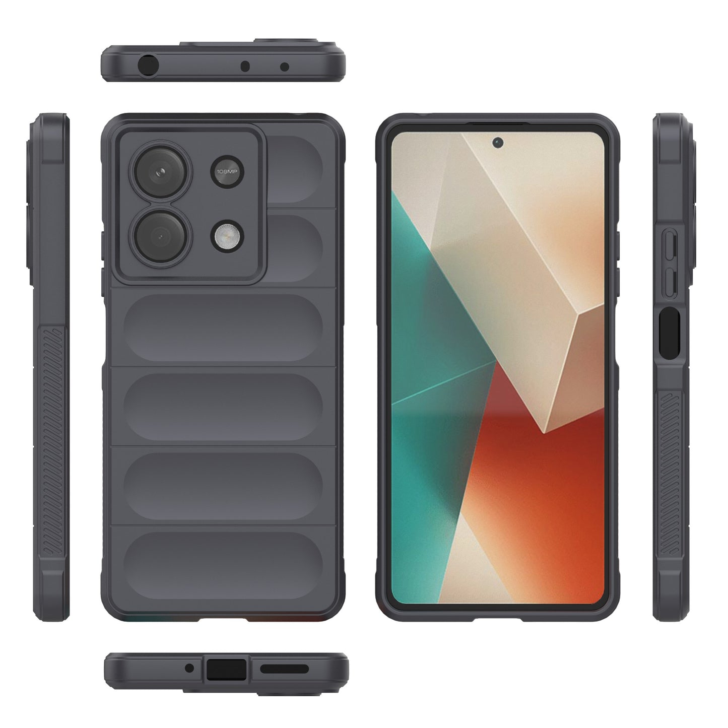 For Xiaomi Redmi Note 13 5G / Note 13 5G (China) Case Soft TPU Protective Phone Cover - Dark Grey