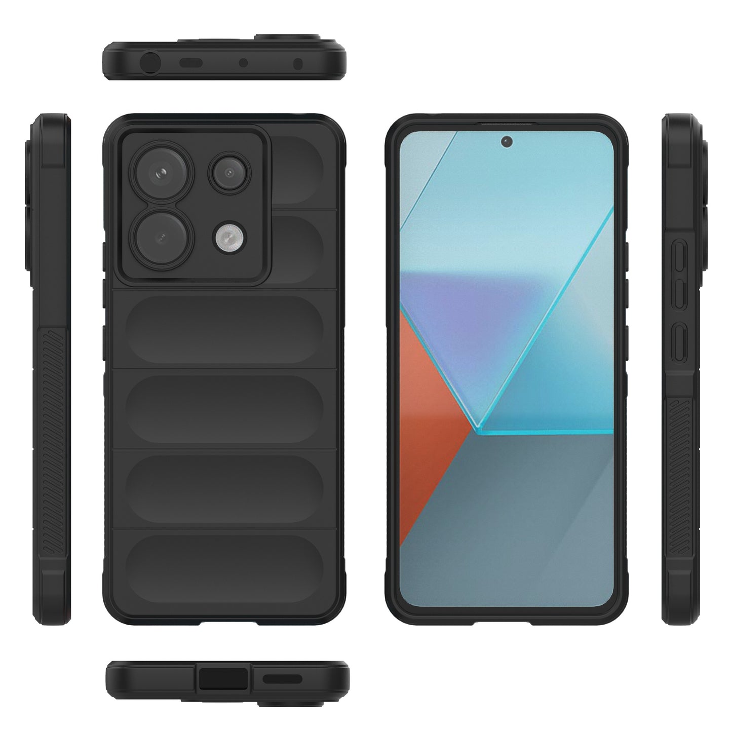 For Xiaomi Redmi Note 13 Pro 5G / Poco X6 5G TPU Case Phone Cover Drop-proof Protection - Black
