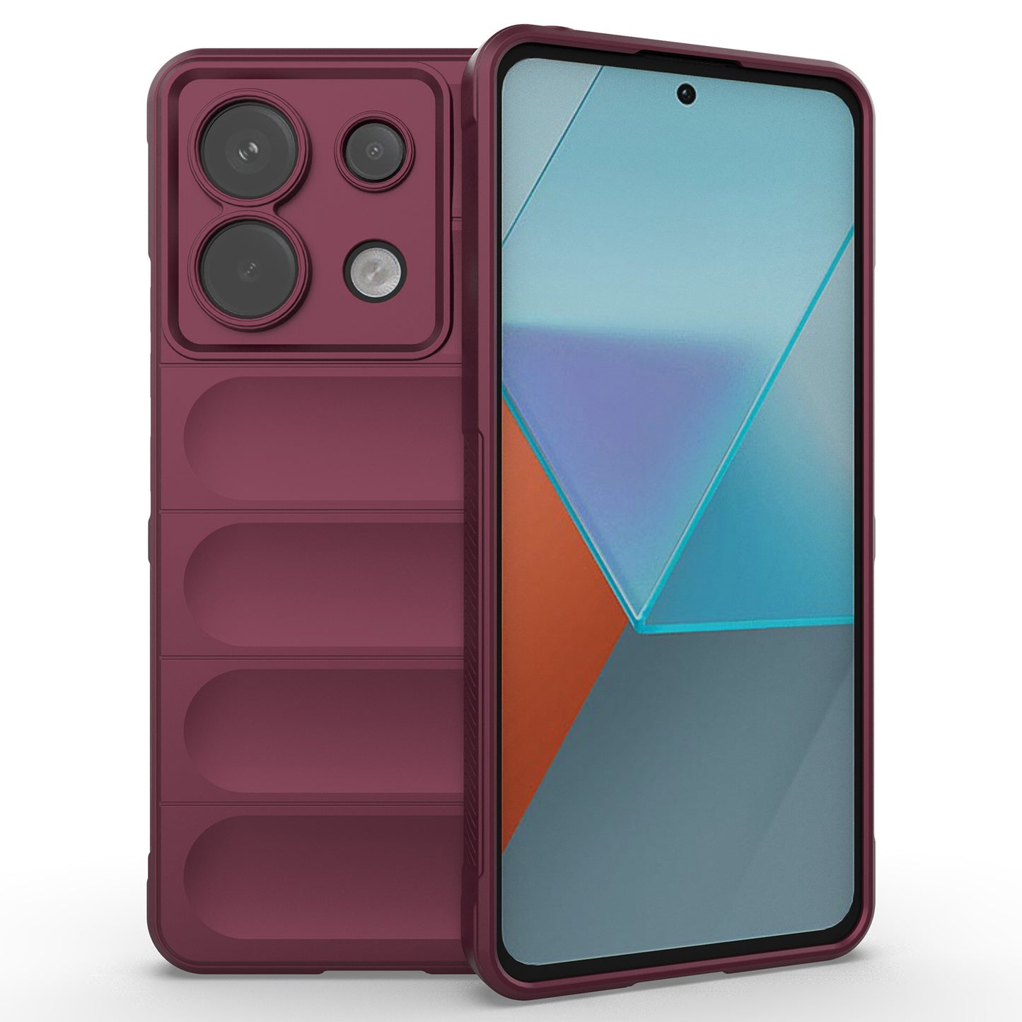 For Xiaomi Redmi Note 13 Pro 5G / Poco X6 5G TPU Case Phone Cover Drop-proof Protection - Wine Red
