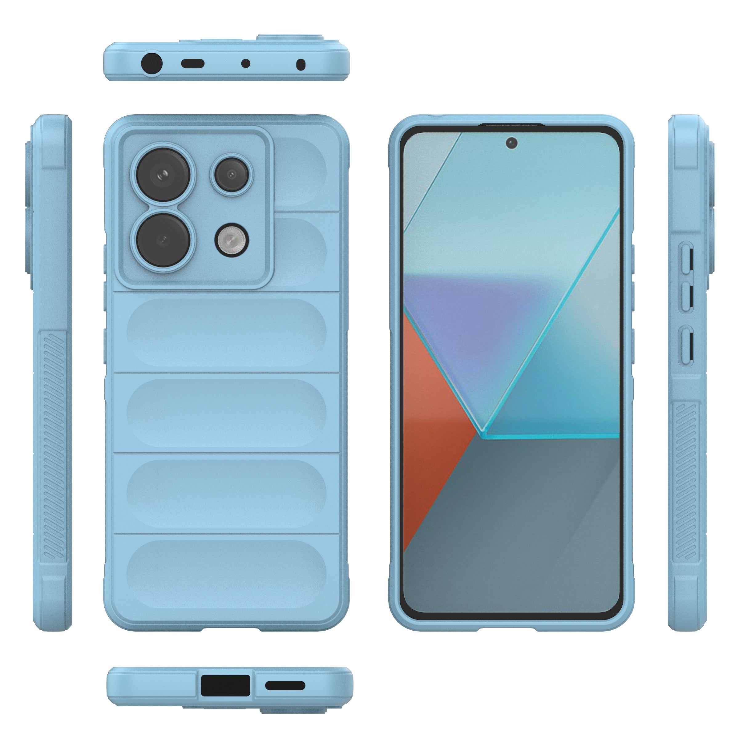 For Xiaomi Redmi Note 13 Pro 5G / Poco X6 5G TPU Case Phone Cover Drop-proof Protection - Baby Blue