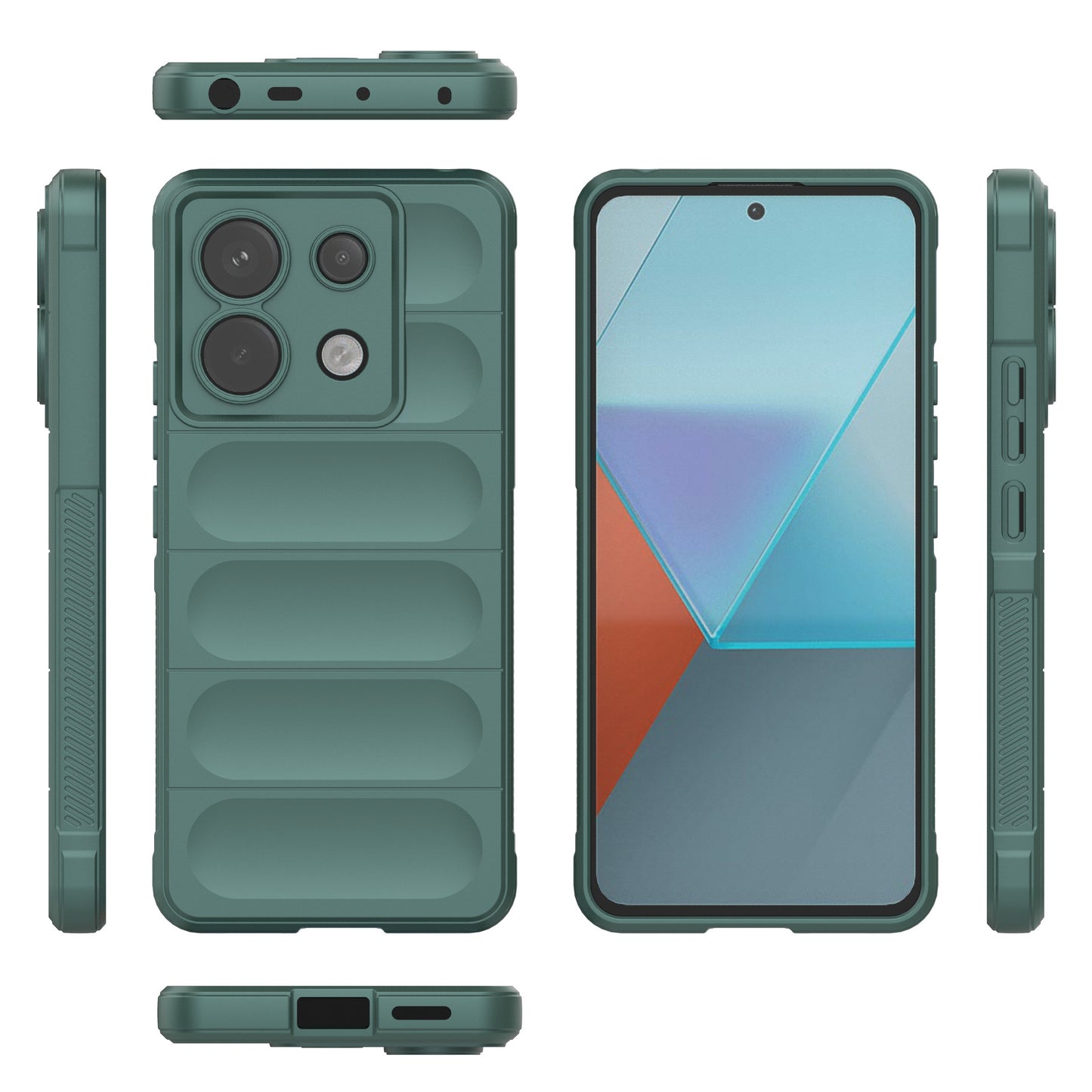 For Xiaomi Redmi Note 13 Pro 5G / Poco X6 5G TPU Case Phone Cover Drop-proof Protection - Green