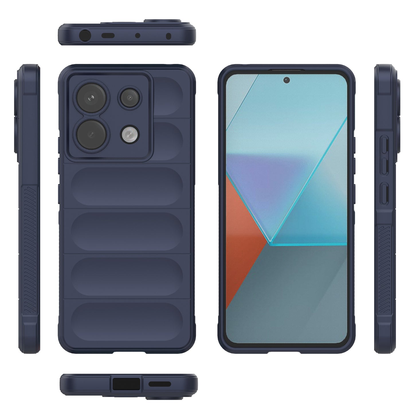 For Xiaomi Redmi Note 13 Pro 5G / Poco X6 5G TPU Case Phone Cover Drop-proof Protection - Dark Blue