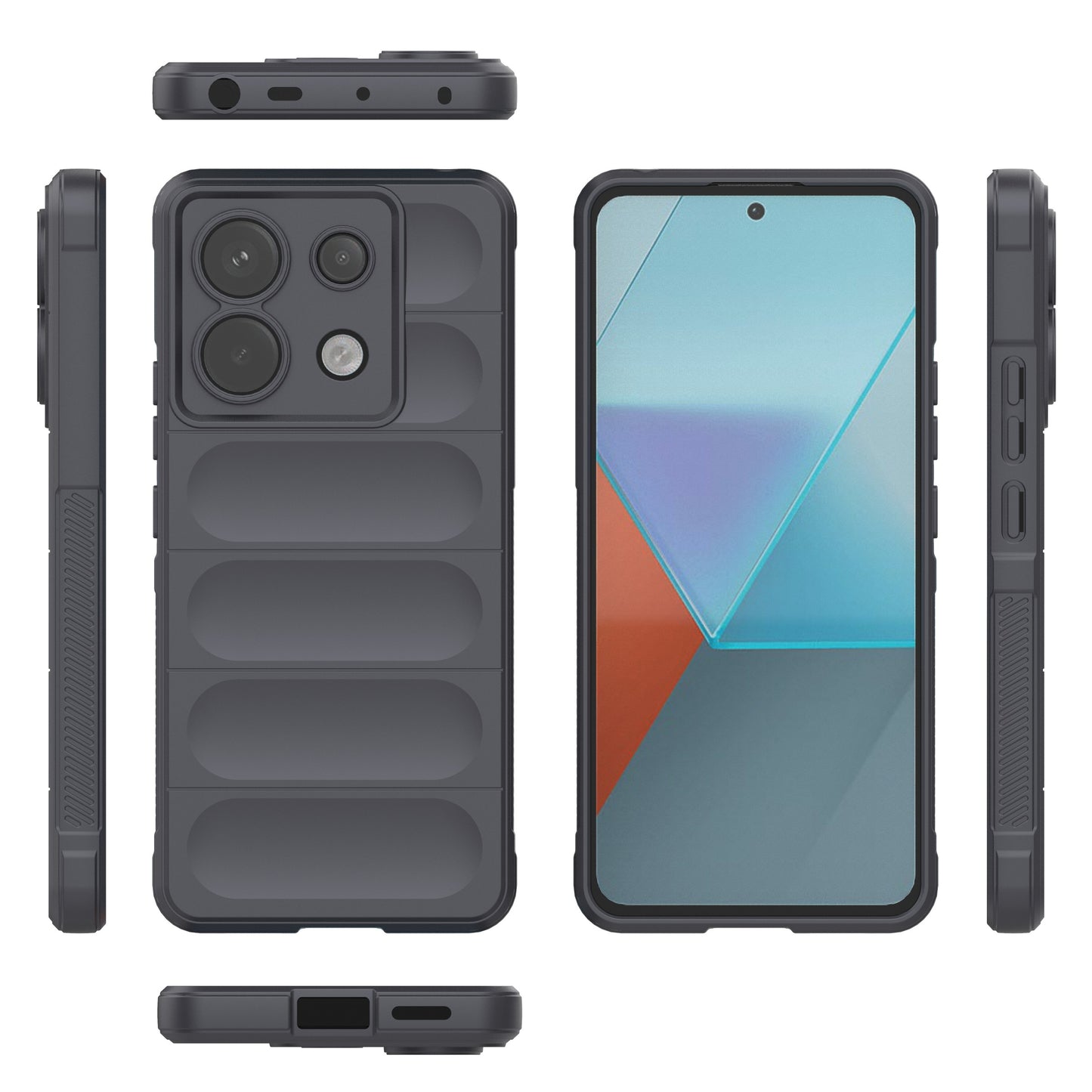 For Xiaomi Redmi Note 13 Pro 5G / Poco X6 5G TPU Case Phone Cover Drop-proof Protection - Dark Grey