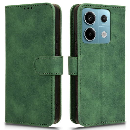 For Xiaomi Redmi Note 13 5G / Note 13 5G (China) Leather Case Wallet Phone Cover - Green