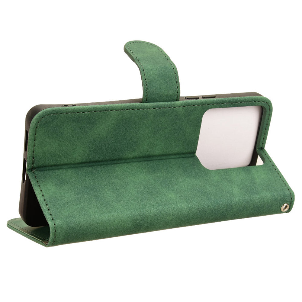 For Xiaomi Redmi Note 13 5G / Note 13 5G (China) Leather Case Wallet Phone Cover - Green