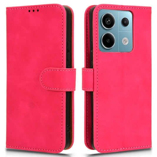 For Xiaomi Redmi Note 13 5G / Note 13 5G (China) Leather Case Wallet Phone Cover - Rose