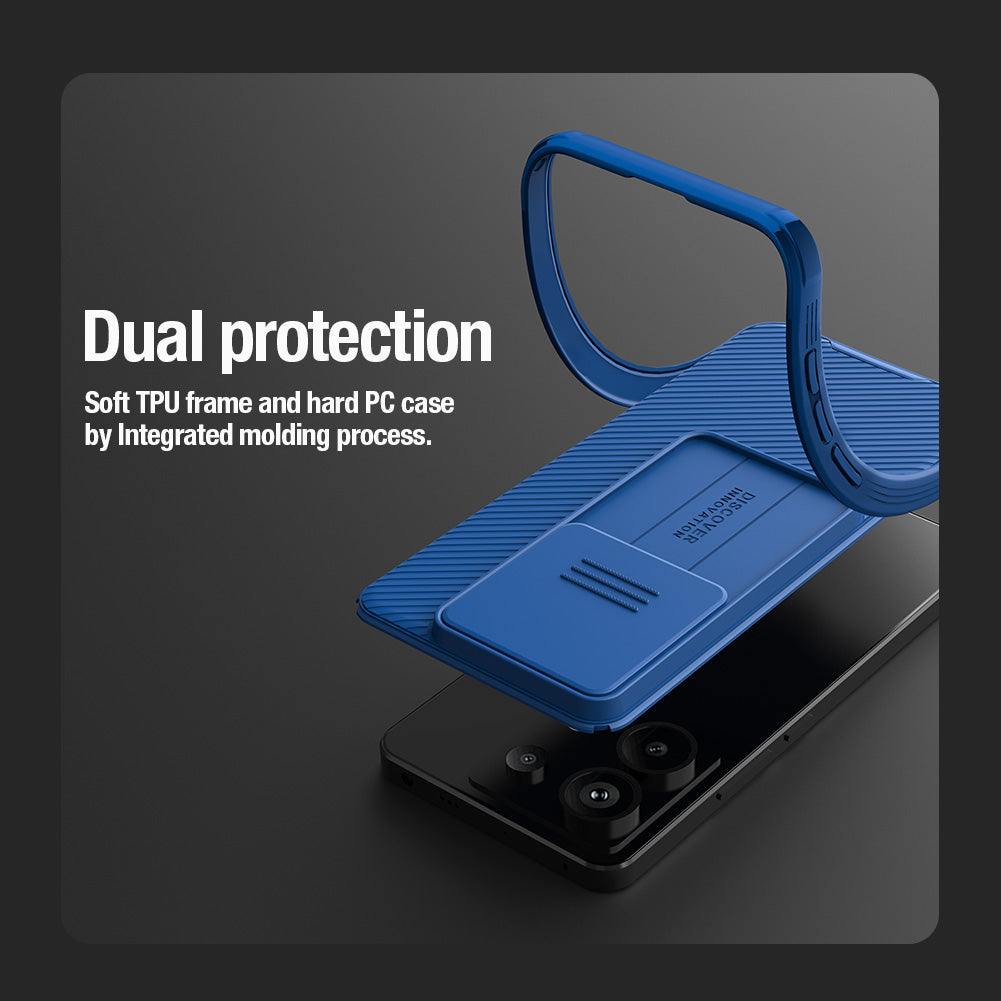 NILLKIN CamShield Pro Series For Xiaomi Redmi Note 13 Pro 5G / Poco X6 5G Phone Case Cover Lens and Privacy Protection - Green