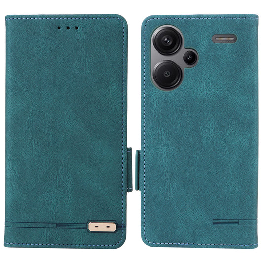 For Xiaomi Redmi Note 13 Pro+ 5G Case Flip Leather Wallet Cover Hardware Decor - Blue