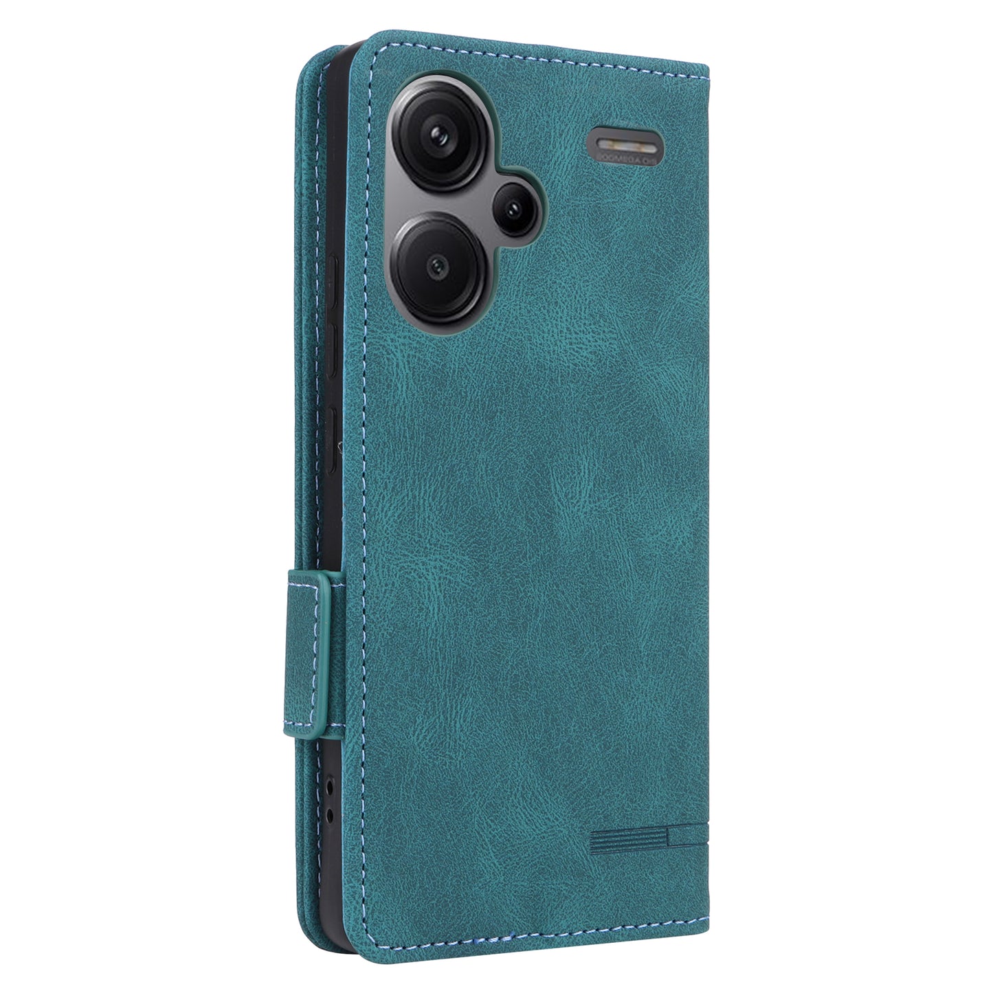 For Xiaomi Redmi Note 13 Pro+ 5G Case Flip Leather Wallet Cover Hardware Decor - Blue