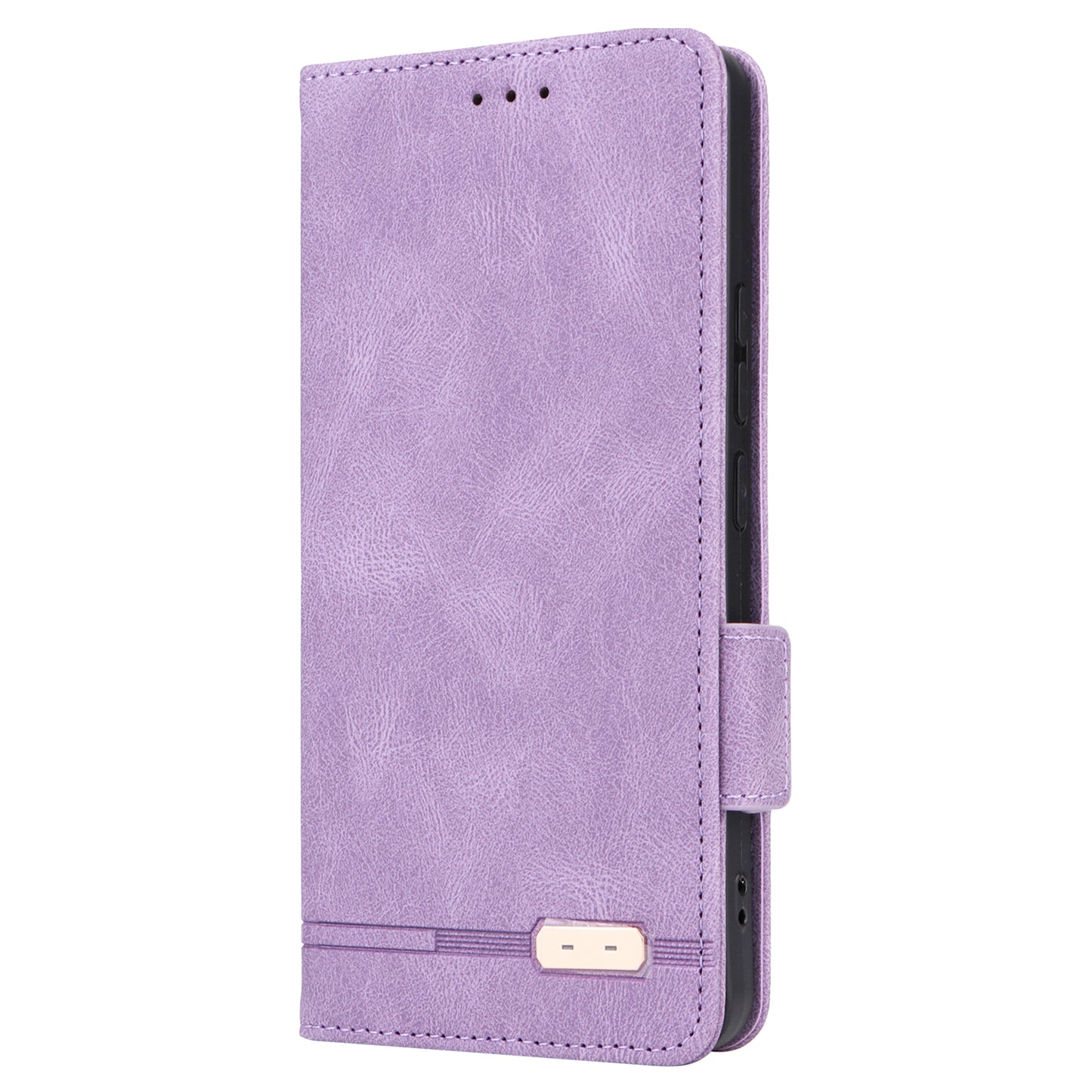 For Xiaomi Redmi Note 13 Pro 5G / Poco X6 5G Wallet Case Hardware Decor Leather Phone Cover - Purple