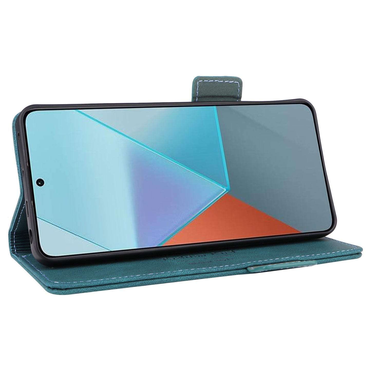For Xiaomi Redmi Note 13 Pro 5G / Poco X6 5G Wallet Case Hardware Decor Leather Phone Cover - Blue