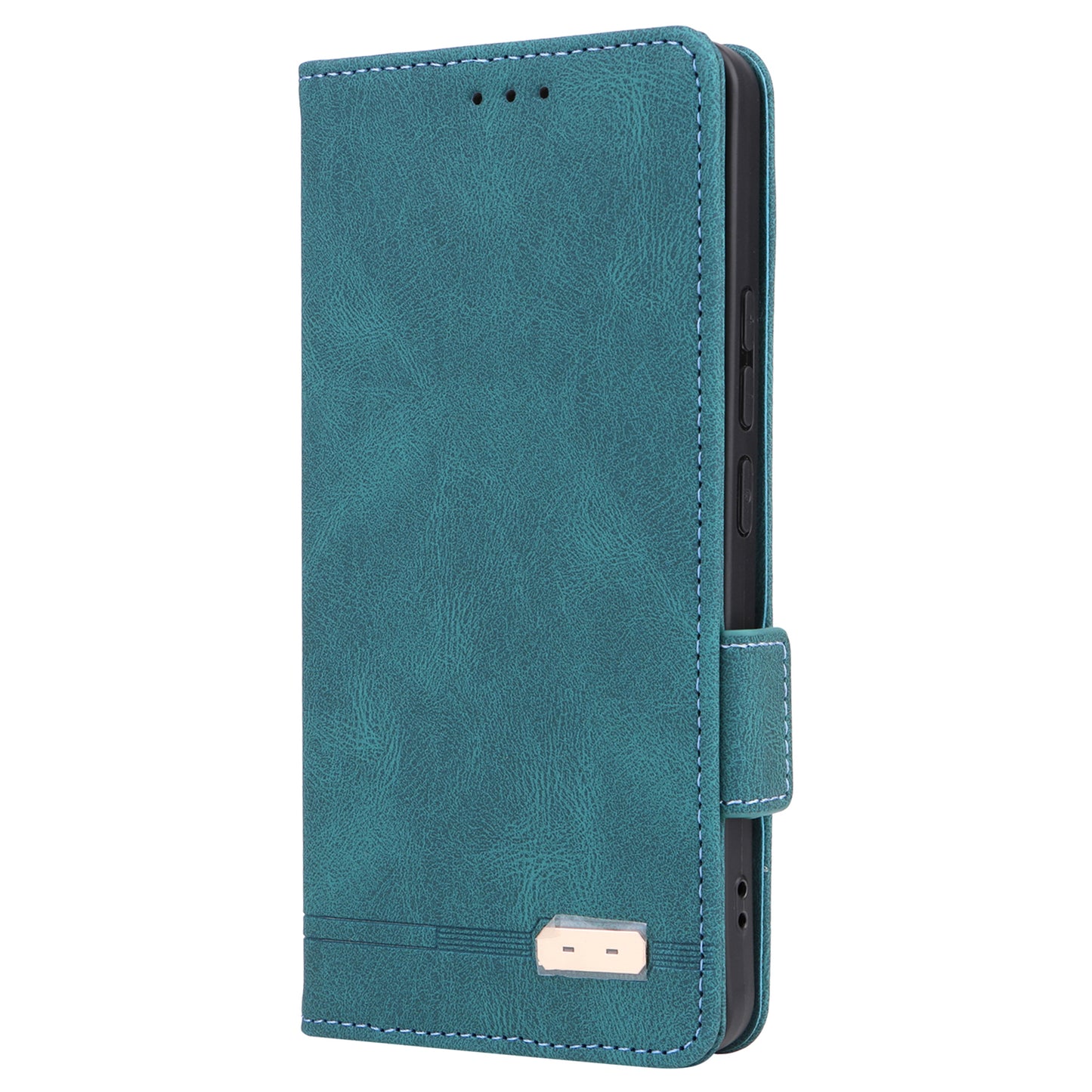 For Xiaomi Redmi Note 13 Pro 5G / Poco X6 5G Wallet Case Hardware Decor Leather Phone Cover - Blue