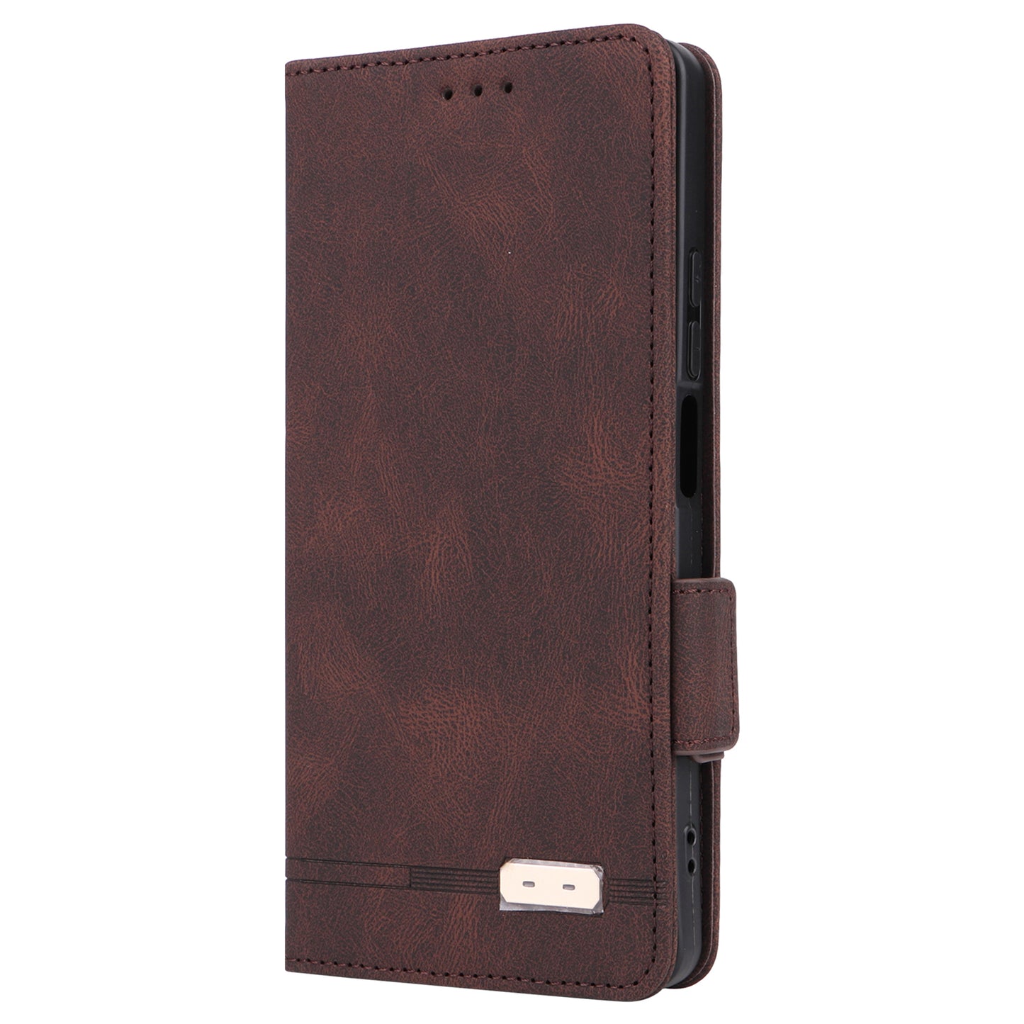 For Xiaomi Redmi Note 13 5G / Note 13 5G (China) Case Wallet PU Leather Flip Phone Cover - Coffee