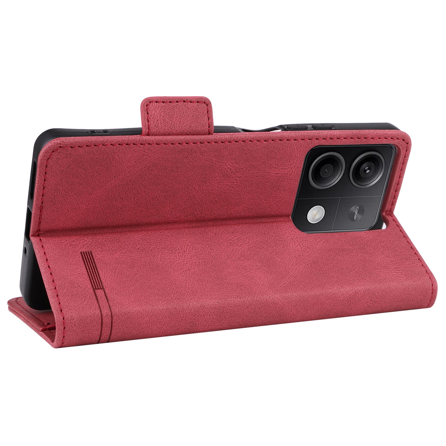 For Xiaomi Redmi Note 13 5G / Note 13 5G (China) Case Wallet PU Leather Flip Phone Cover - Rose