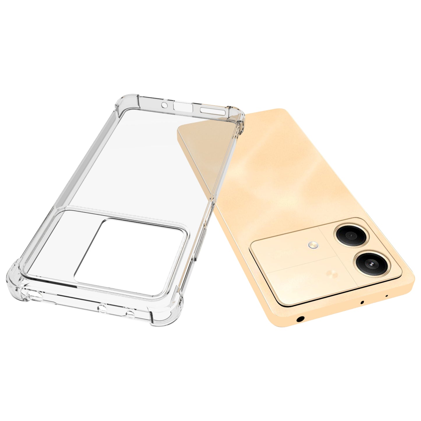 For Xiaomi Redmi Note 13R Pro 5G Clear TPU Case Anti-slip Soft Phone Back Cover