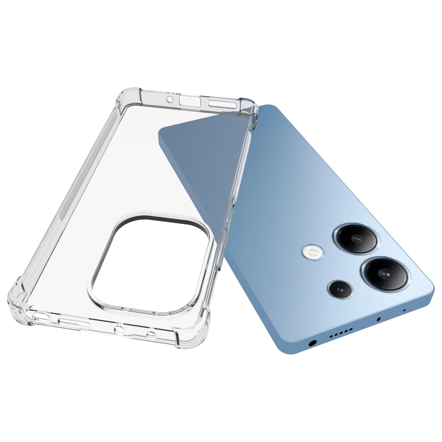 For Xiaomi Redmi Note 13 Pro 4G / Poco M6 Pro 4G Case TPU Anti-slip Drop-proof Clear Phone Cover