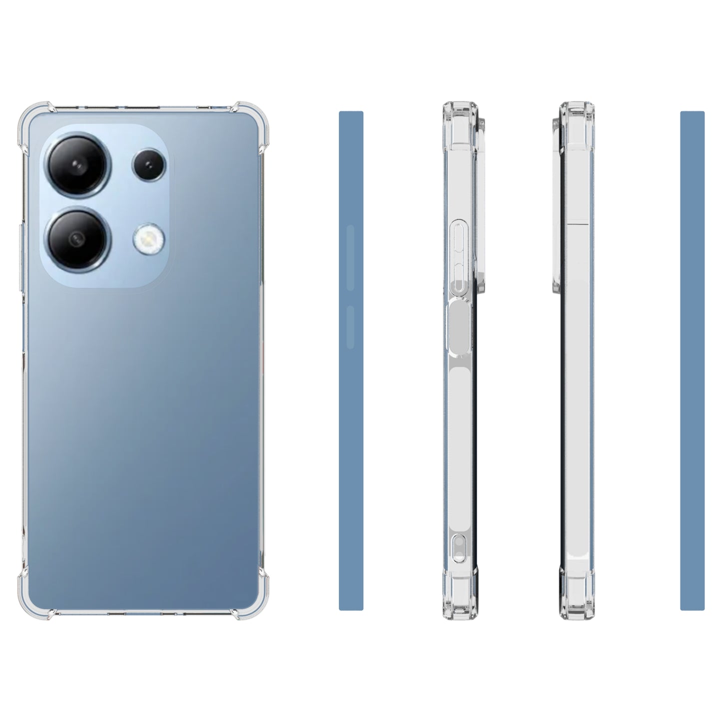 For Xiaomi Redmi Note 13 Pro 4G / Poco M6 Pro 4G Case TPU Anti-slip Drop-proof Clear Phone Cover