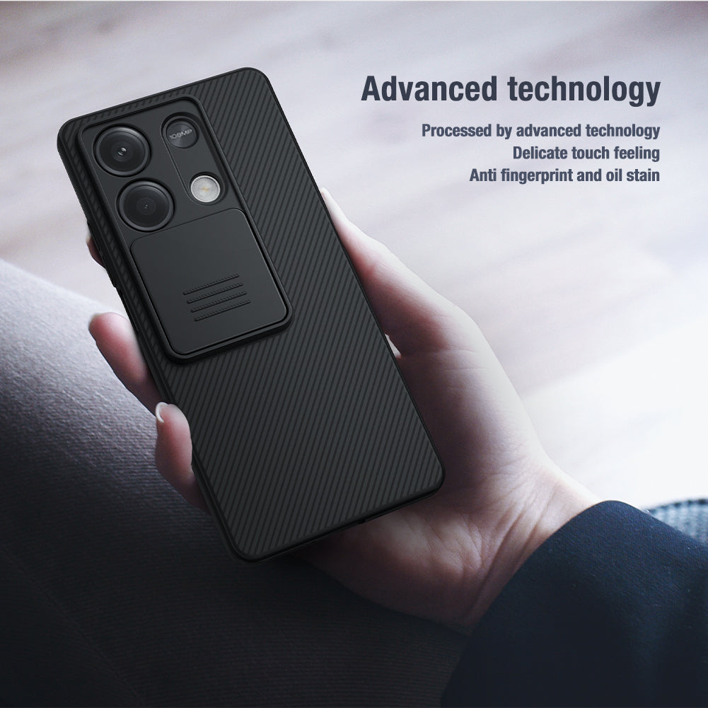 NILLKIN CamShield for Xiaomi Redmi Note 13 5G  /  Note 13 5G (China) Case PC Phone Cover with Camera Slider - Black