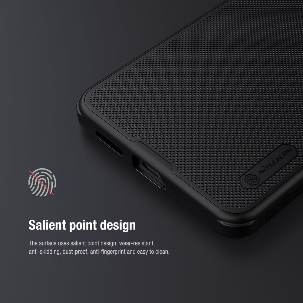 NILLKIN Super Frosted Shield Pro for Xiaomi Redmi Note 13 Pro 5G / Poco X6 5G Back Cover PC+TPU Shockproof Phone Case - Red