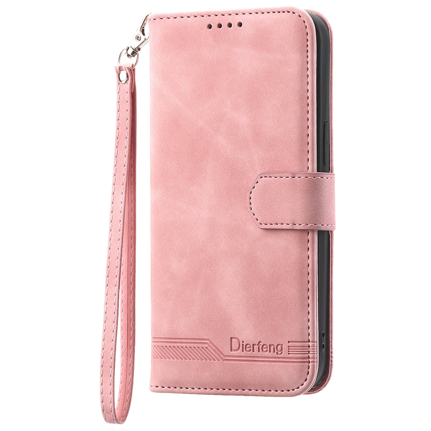 DIERFENG DF-03 for Xiaomi Redmi Note 13 Pro+ 5G Leather Case Phone Wallet Stand - Pink