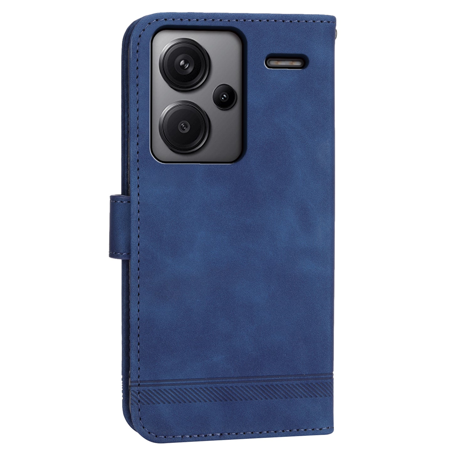 DIERFENG DF-03 for Xiaomi Redmi Note 13 Pro+ 5G Leather Case Phone Wallet Stand - Blue