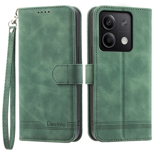 DIERFENG DF-03 for Xiaomi Redmi Note 13 5G / Note 13 5G (China) Case Wallet Leather Cover - Green