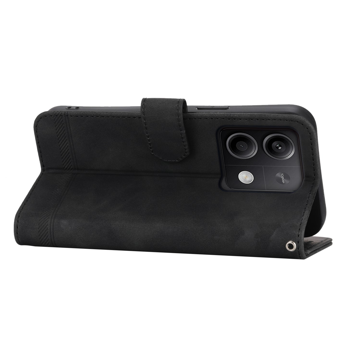 DIERFENG DF-03 for Xiaomi Redmi Note 13 5G / Note 13 5G (China) Case Wallet Leather Cover - Black