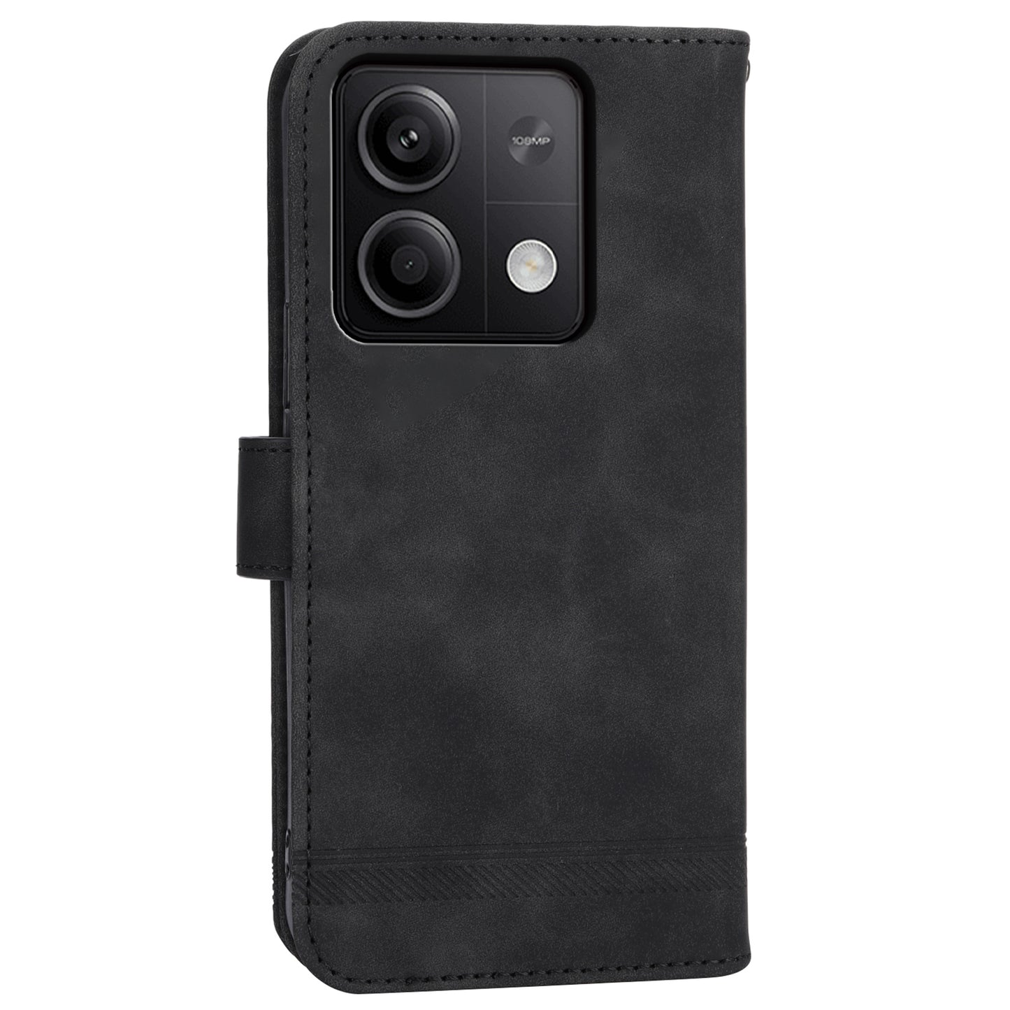DIERFENG DF-03 for Xiaomi Redmi Note 13 5G / Note 13 5G (China) Case Wallet Leather Cover - Black