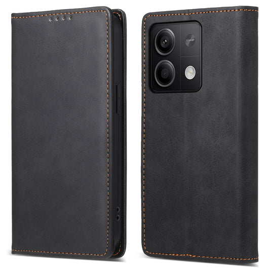 DF-05 For Xiaomi Redmi Note 13 5G / Note 13 5G (China) Case Wallet Phone Cover Magnetic Closing - Black