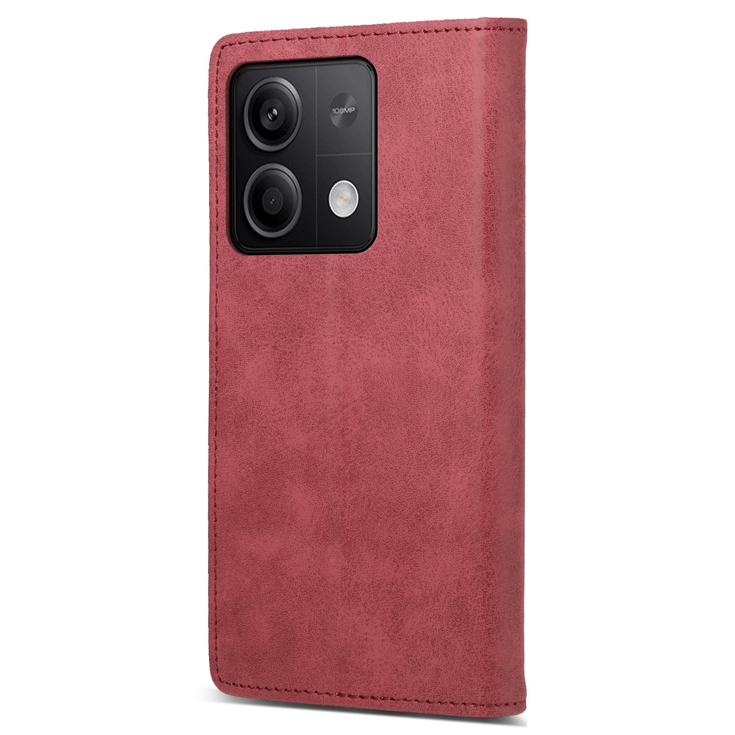 DF-05 For Xiaomi Redmi Note 13 5G / Note 13 5G (China) Case Wallet Phone Cover Magnetic Closing - Red