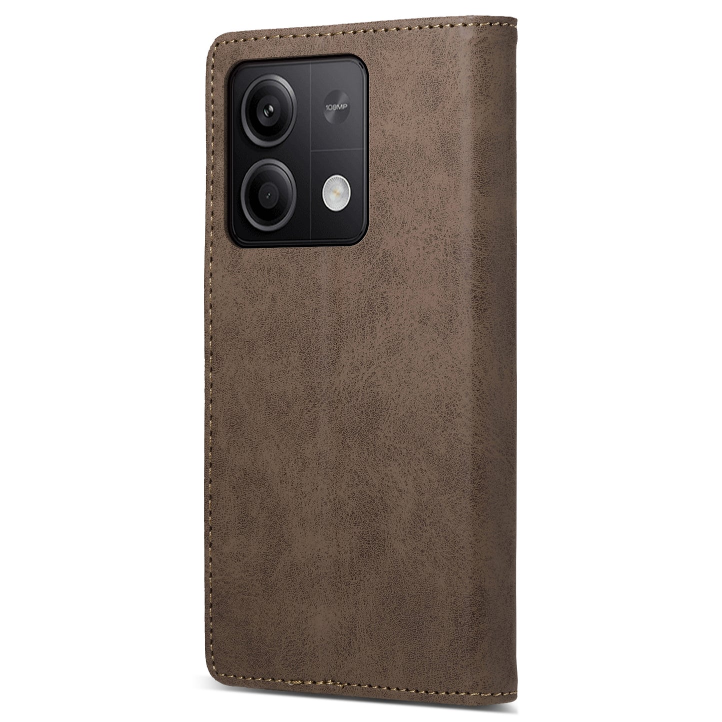 DF-05 For Xiaomi Redmi Note 13 5G / Note 13 5G (China) Case Wallet Phone Cover Magnetic Closing - Brown