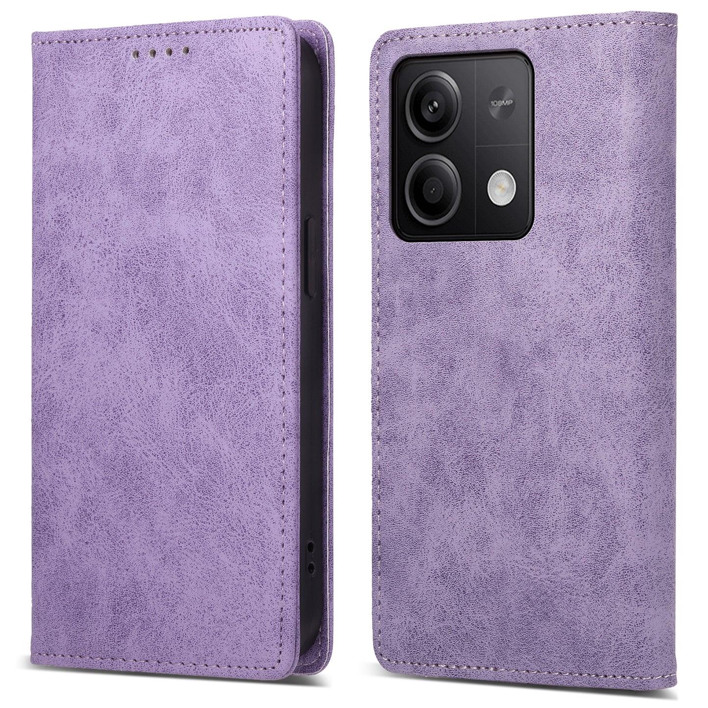 DF-05 For Xiaomi Redmi Note 13 5G / Note 13 5G (China) Case Wallet Phone Cover Magnetic Closing - Purple