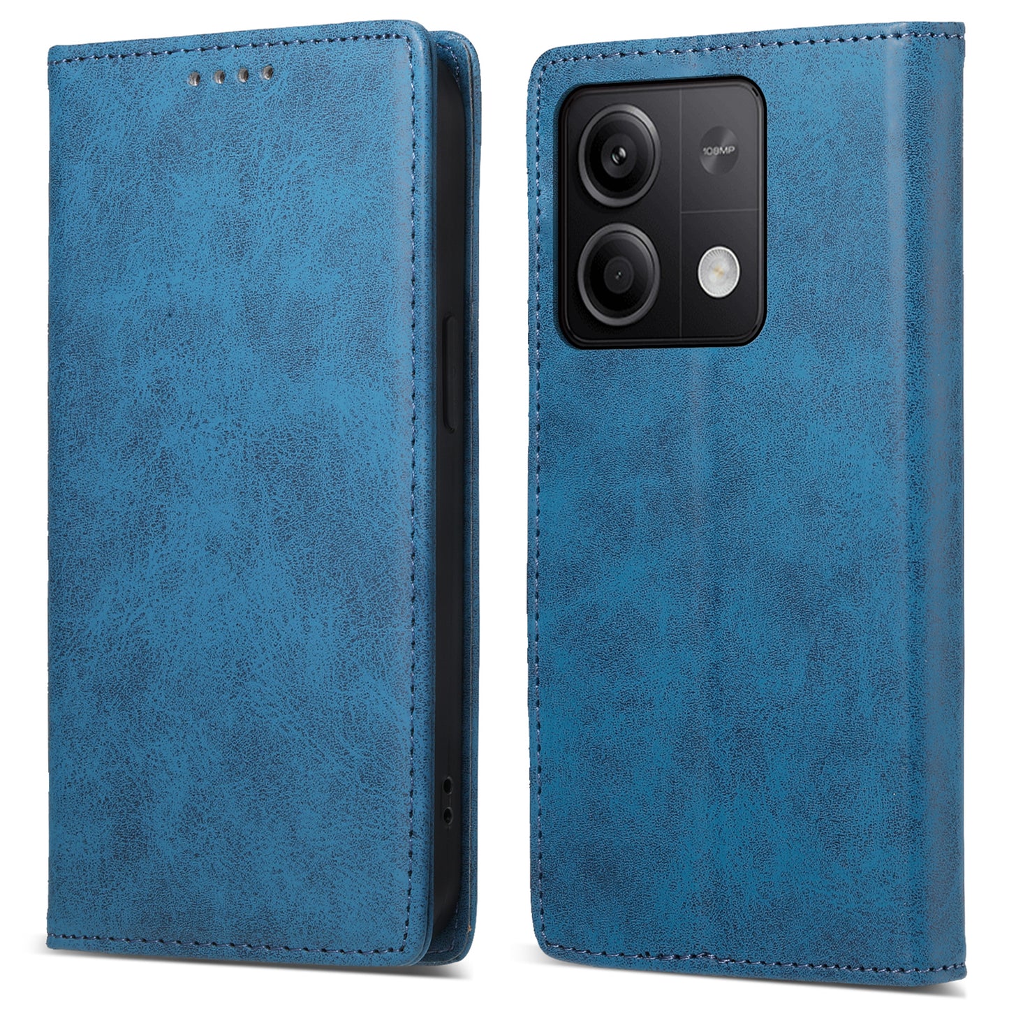 DF-05 For Xiaomi Redmi Note 13 5G / Note 13 5G (China) Case Wallet Phone Cover Magnetic Closing - Blue