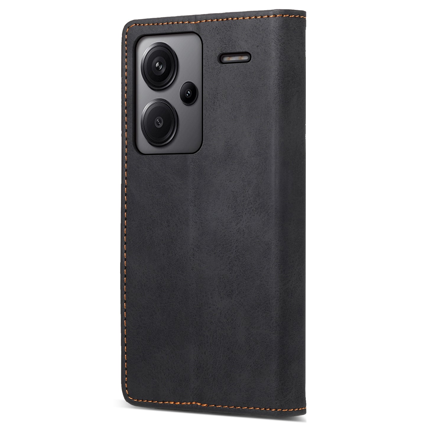DF-05 For Xiaomi Redmi Note 13 Pro+ 5G Leather Case RFID Blocking Wallet Cover - Black