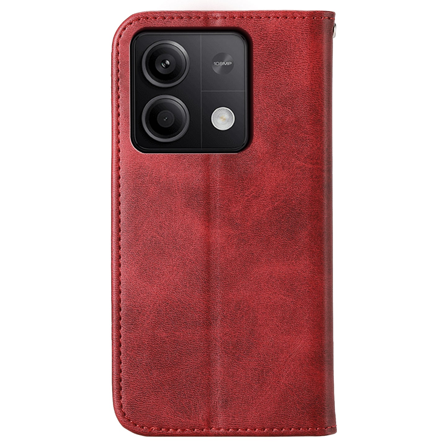 For Xiaomi Redmi Note 13 5G / Note 13 5G (China) Case with Hand Strap Wallet Leather Cover - Red